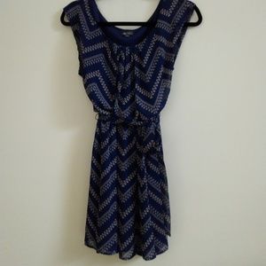 Lily Rose Dress Size XS Blue and Taupe